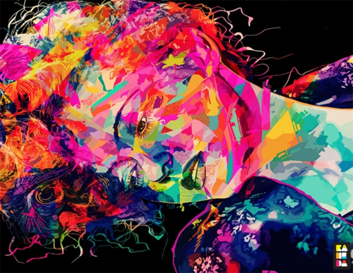 Abstract Colorful Portraits by Alessandro Pautasso