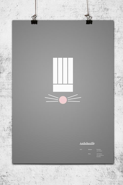 10 Creative Minimalist Pixar Posters by Wonchan Lee