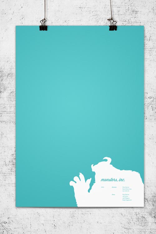 10 Creative Minimalist Pixar Posters by Wonchan Lee