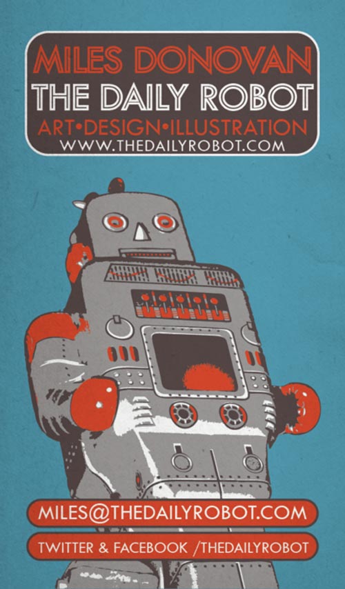 10 Creative Robot Business Card Design