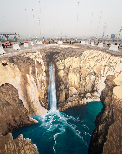3D Sidewalk Chalk Art by Edgar Müller