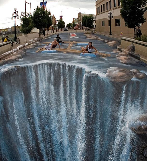 3D Sidewalk Chalk Art by Edgar Müller