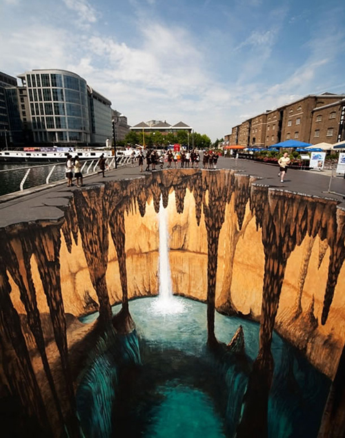 3D Sidewalk Chalk Art by Edgar Müller