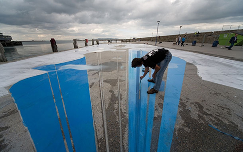 3D Sidewalk Chalk Art by Edgar Müller