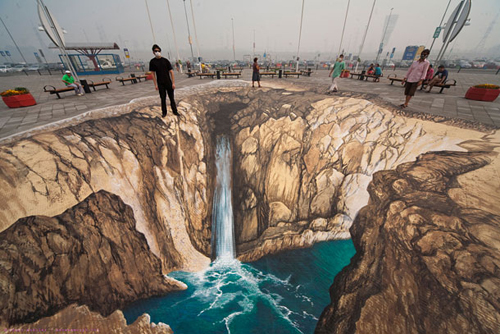 3D Sidewalk Chalk Art by Edgar Müller