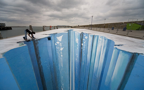 3D Sidewalk Chalk Art by Edgar Müller