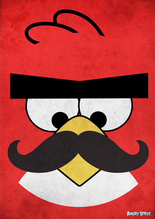 Angry Moustache Birds by Emrah Eski