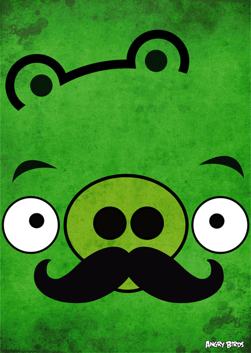 Angry Moustache Birds by Emrah Eski