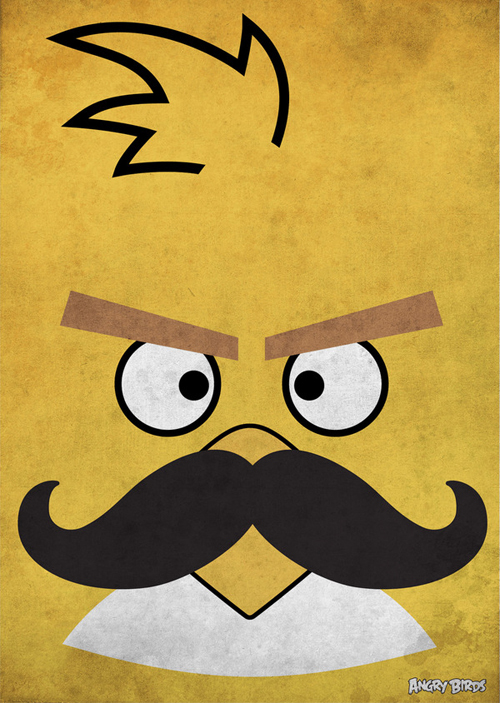 Angry Moustache Birds by Emrah Eski