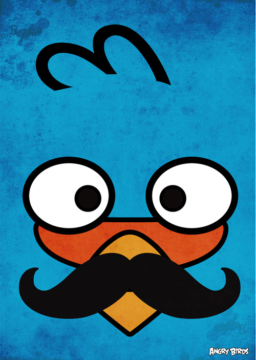 Angry Moustache Birds by Emrah Eski
