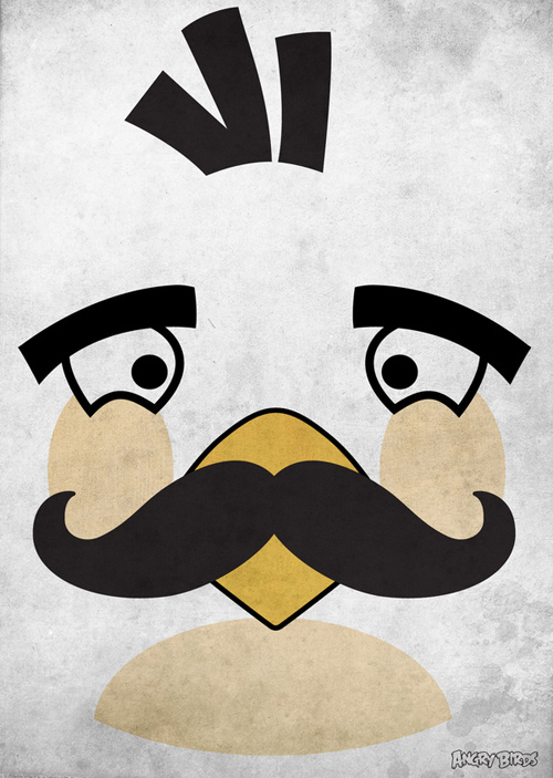 Angry Moustache Birds by Emrah Eski