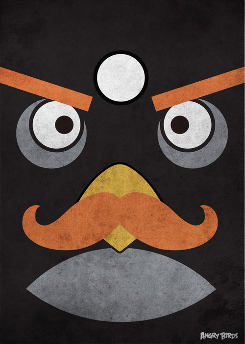 Angry Moustache Birds by Emrah Eski