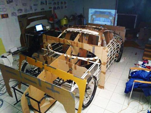 Man Builds Porsche Out of Cardboard