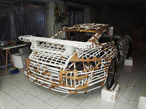 Man Builds Porsche Out of Cardboard