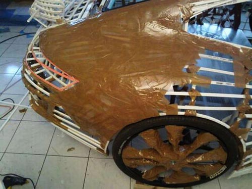 Man Builds Porsche Out of Cardboard