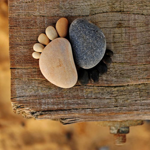 Amazing Stone Footprints by Iain Blake