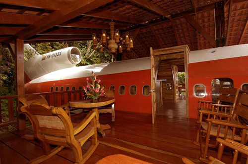 Salvaged Boeing 727 Airplane Converted into Hotel Room
