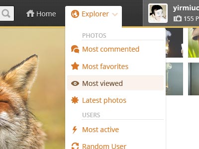 Web Page - Web Apps Menu Design