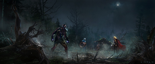 The Avengers Concept Art by Steve Jung