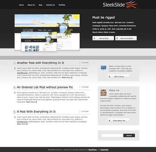 WordPress Themes powered by jQuery and Ajax