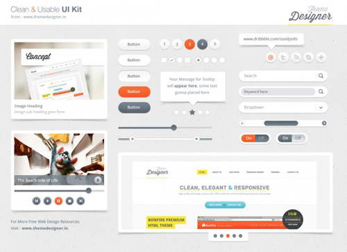 PSD Design Web Elements for Designers