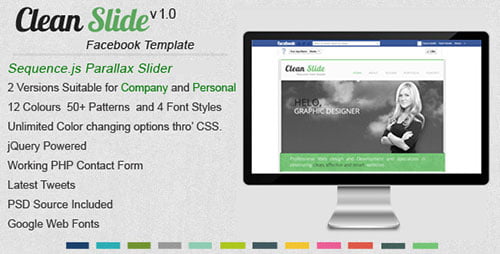 Clean Slide Facebook Template