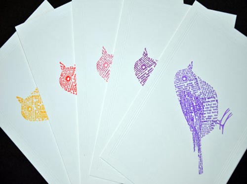 Typography Postcards