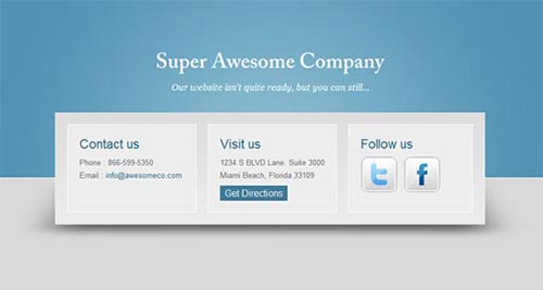 Coming Soon and Under Construction Templates