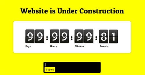 Coming Soon and Under Construction Templates