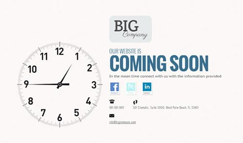 Coming Soon and Under Construction Templates