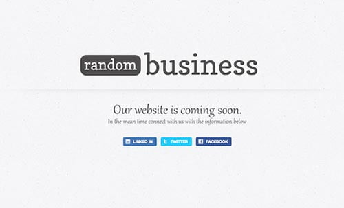 Coming Soon and Under Construction Templates