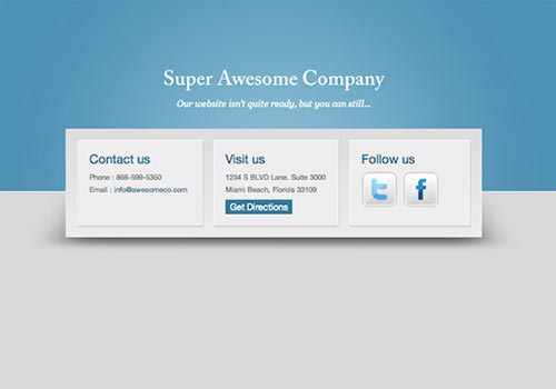 Coming Soon and Under Construction Templates
