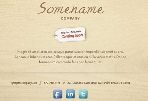 Coming Soon and Under Construction Templates