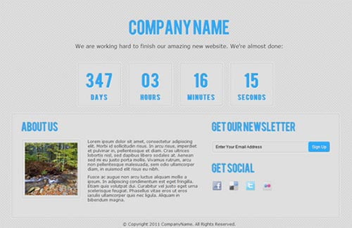 Coming Soon and Under Construction Templates