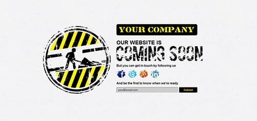 Coming Soon and Under Construction Templates