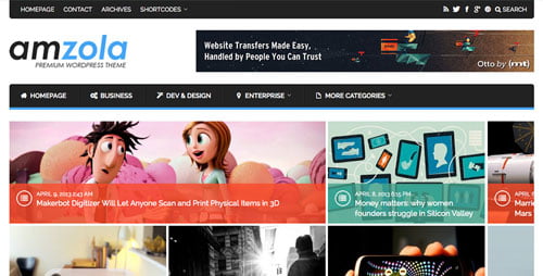 Amzola : A Metro Responsive WordPress Theme
