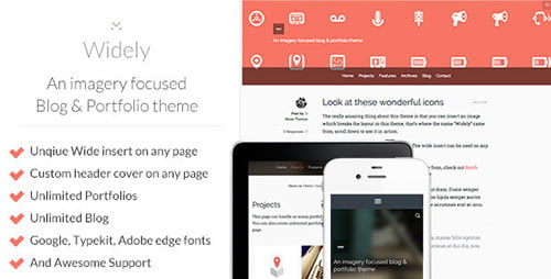 Widely - An imagery focused Blog & Portfolio theme - Personal Blog / Magazine