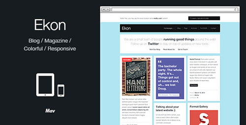 Ekon: Responsive Blog Magazine WordPress Theme - Blog / Magazine WordPress