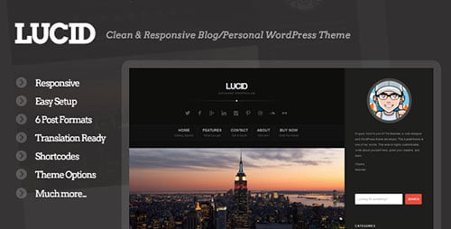 Lucid - Clean Personal/Blogging Theme - Blog / Magazine WordPress