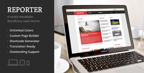 Reporter, a Totally Tweakable WordPress News Theme - News / Editorial Blog / Magazine