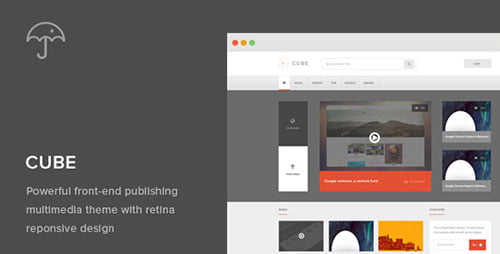 Cube: Front-end Multimedia Publishing Theme - Blog / Magazine WordPress