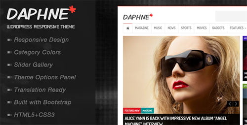 Daphne - WordPress Responsive News Theme - Blog / Magazine WordPress