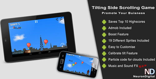 Tilting Side Scrolling Game - Promote Any Business