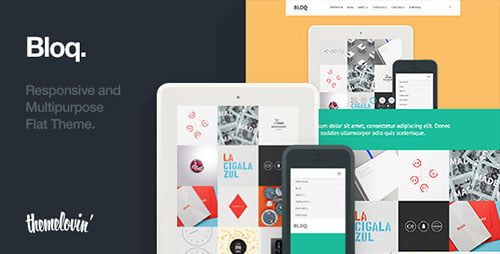 Bloq: Responsive and Multipurpose Flat Theme - Portfolio Creative