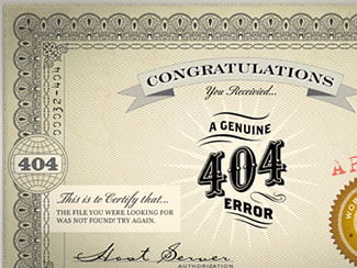 Error 404 Page Designs
