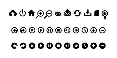 Free Monochrome Web Icon Set