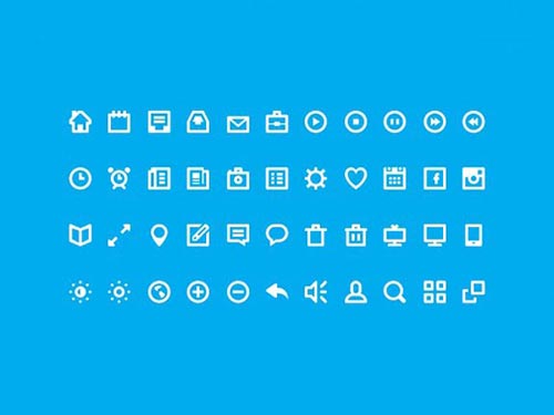Free Monochrome Web Icon Set