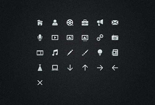 Free Monochrome Web Icon Set