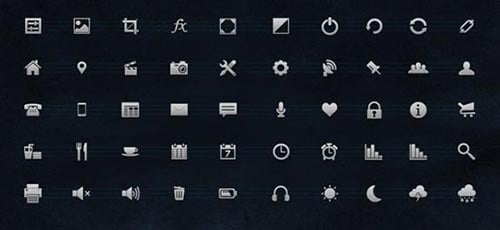 Free Monochrome Web Icon Set