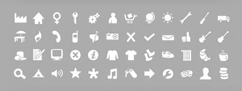 Free Monochrome Web Icon Set